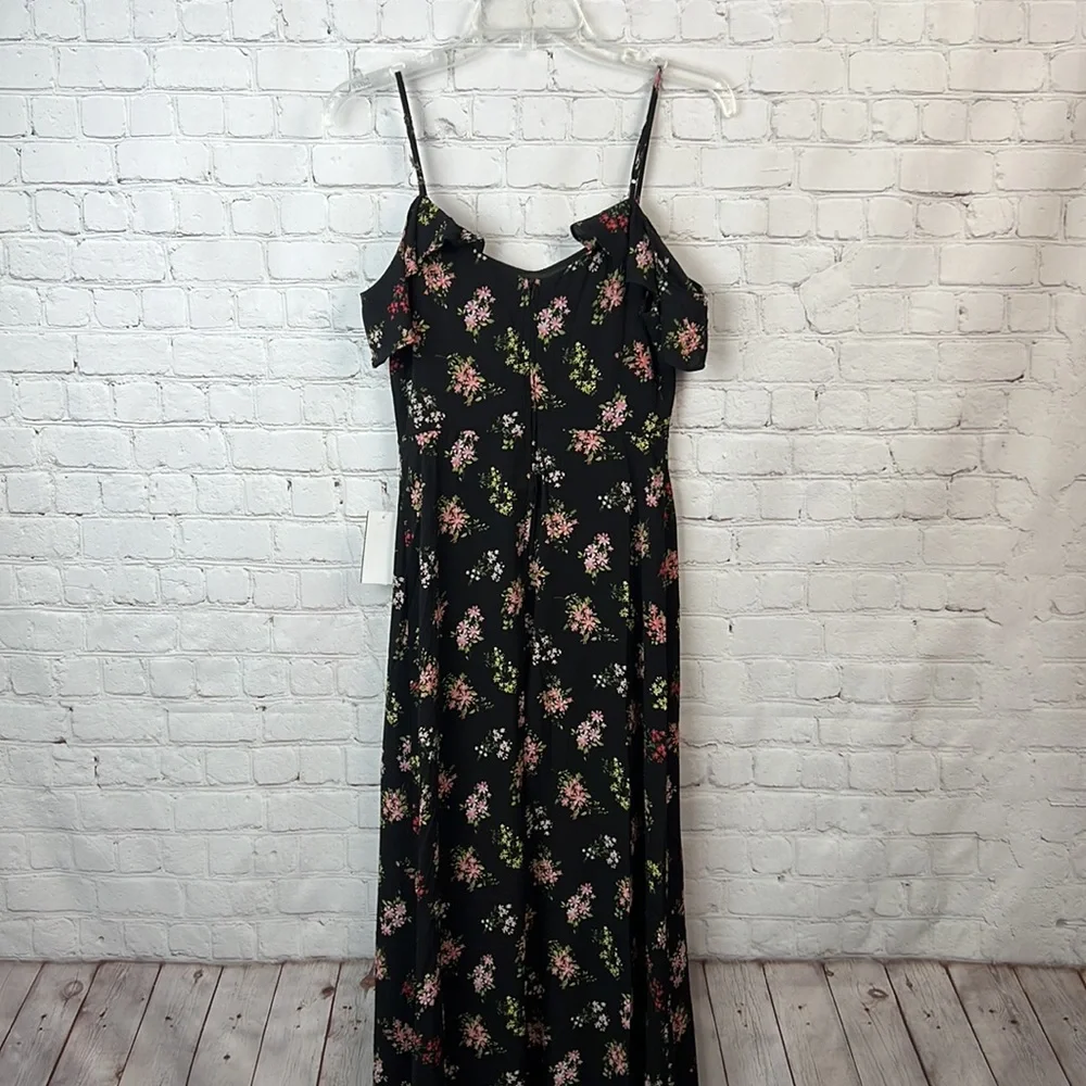 B Darlin Black Floral Off Shoulder Maxi Dress Juniors Size 5/6 Homecoming HOCO - Picture 7 of 8